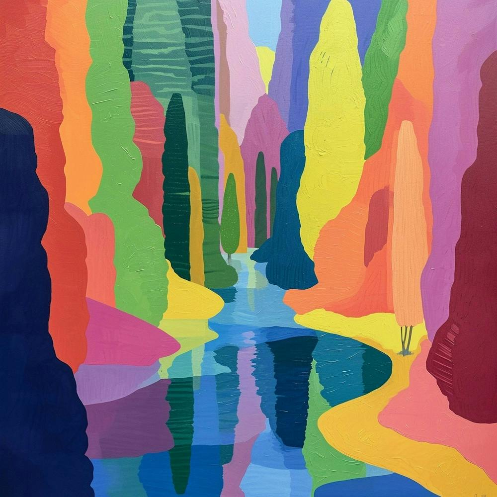 Colourful Abstract Sequoia National Park Usa 3