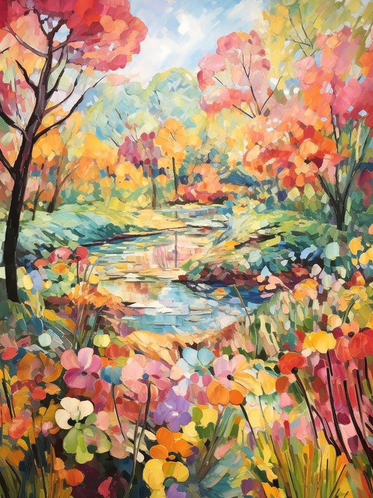 Autumn Gardens Painting Botanischer Garten Mnchen Nymphenburg 1