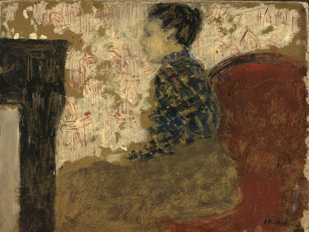 Woman Sitting by the Fireside (ca, 1894) by Edouard Vuillard.