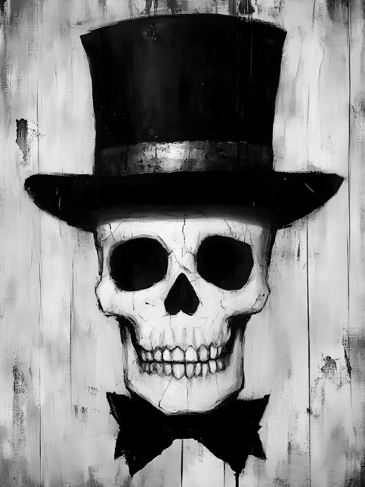 Skull In Top Hat 1