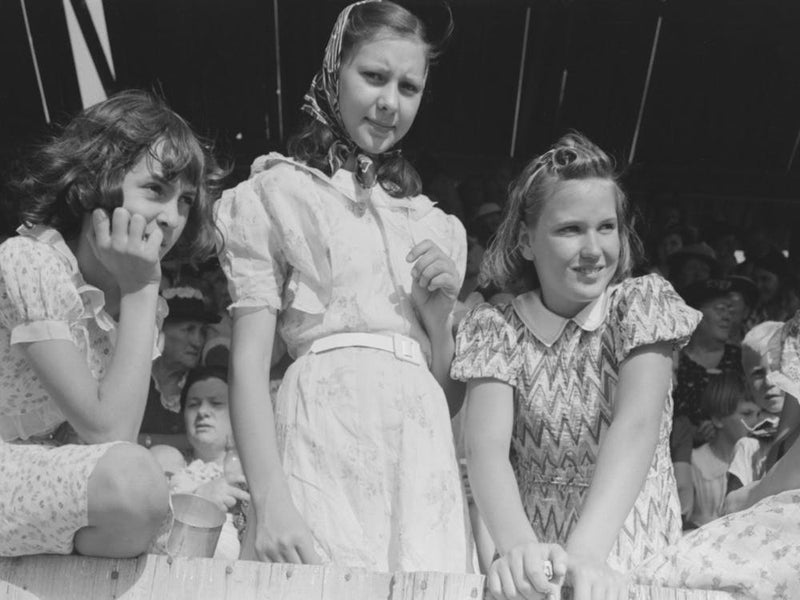 Girls At 4 H Club Fair, Cimarron, Kansas By Russell Lee