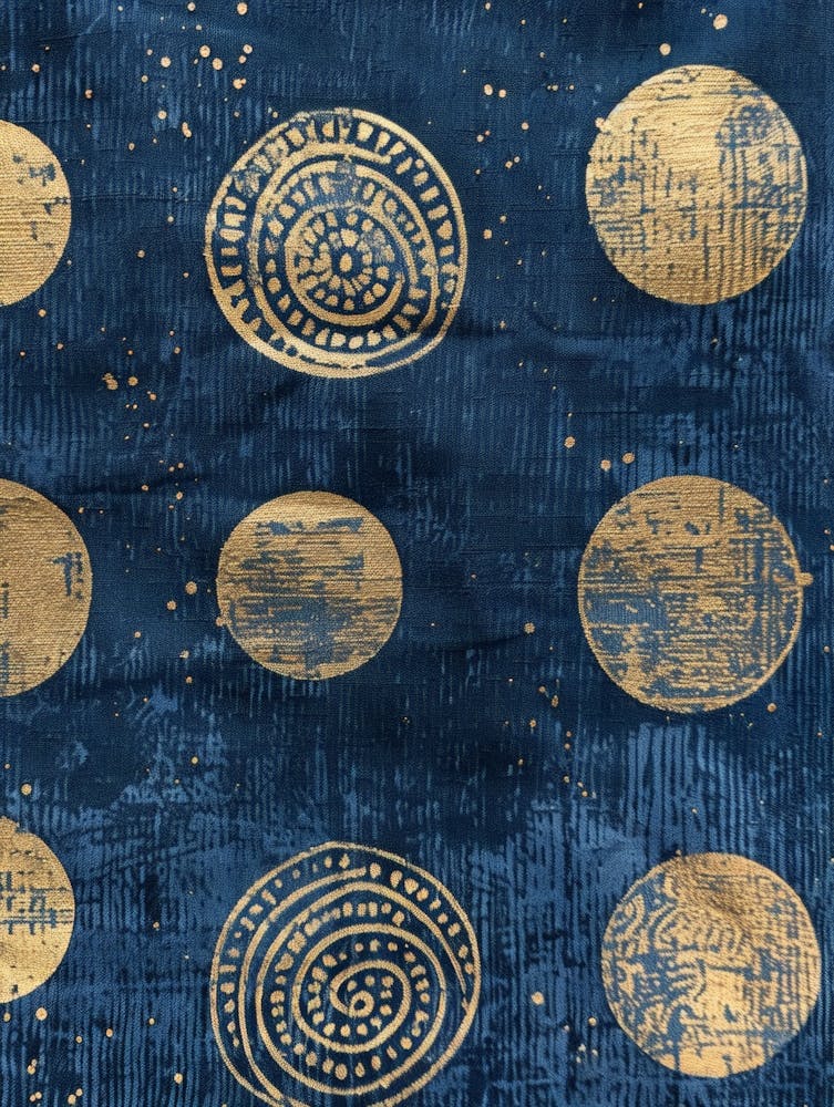 Blue And Gold Circles 6