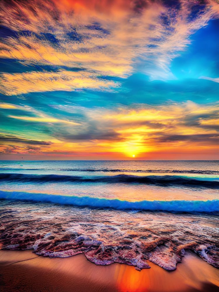 Sunset On The Beach 616
