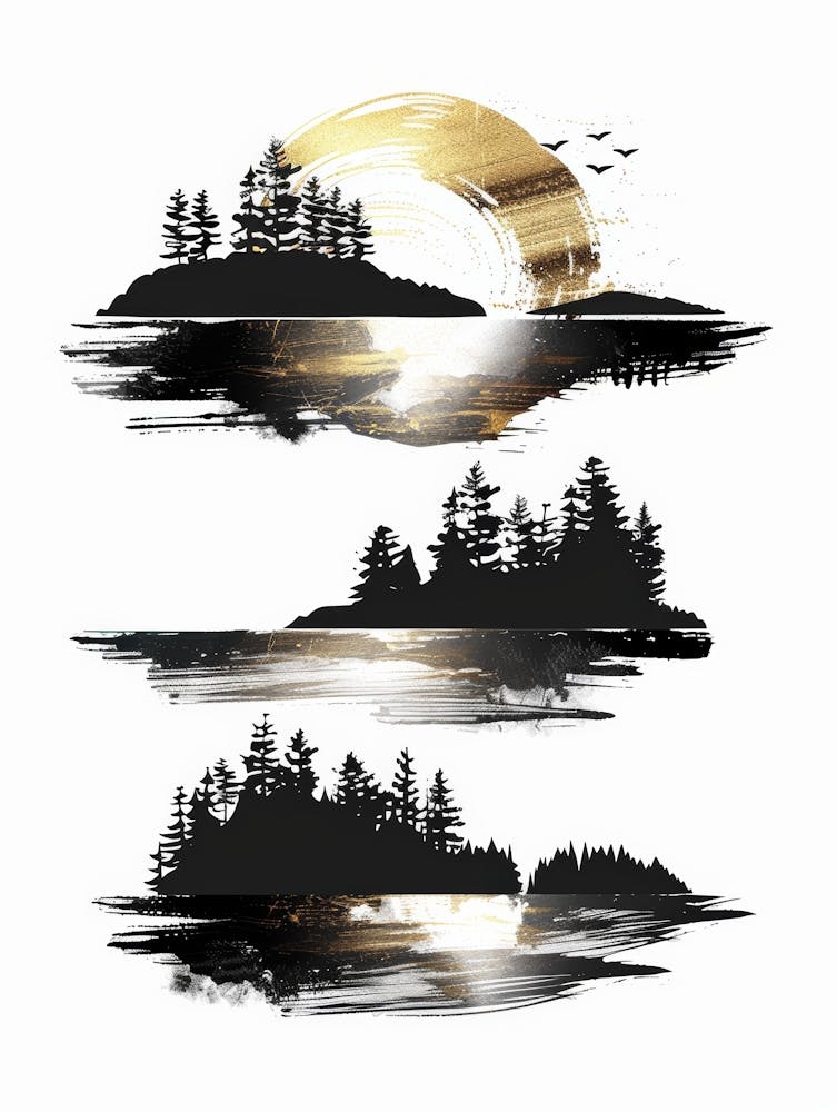 Sonnenuntergang in den Bergen 90