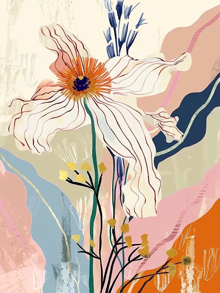 Colourful Flower Illustration Cosmos 3