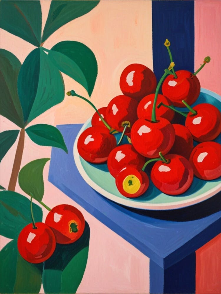 Cherries On A Plate 1