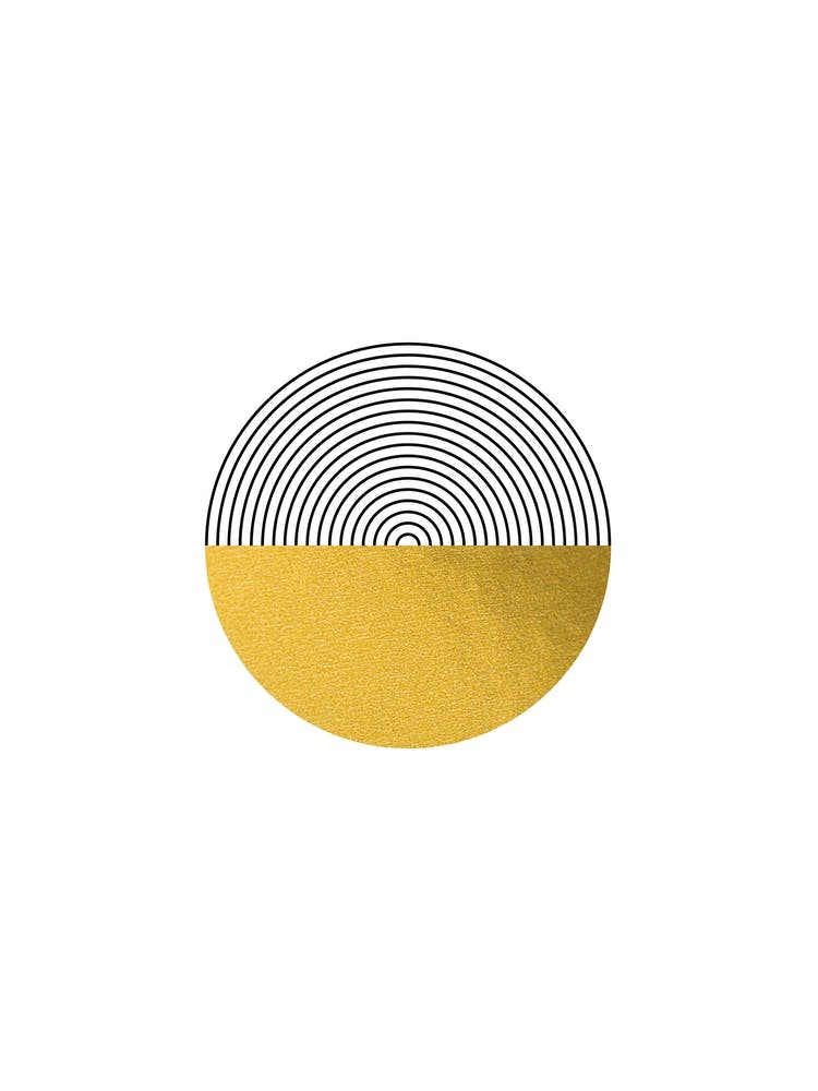 Gold Infinite Circle Abstract