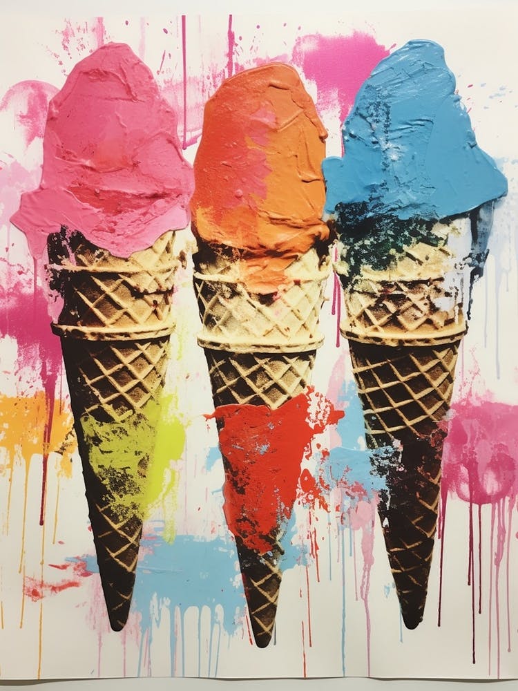 Pop Art Colourful Ice Cream Inspired 3