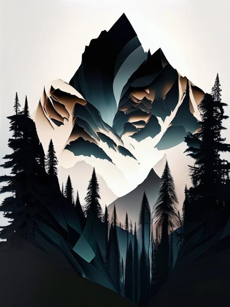 Banff National Park Canada Cut Out Paper