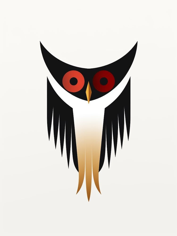 Owl Minimalist Abstract 3