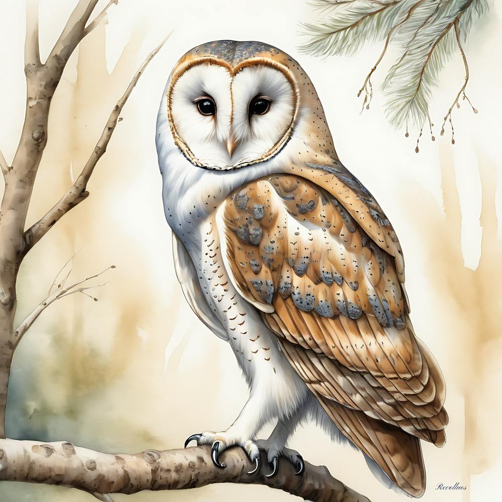 A Barn Owl - Watercolour