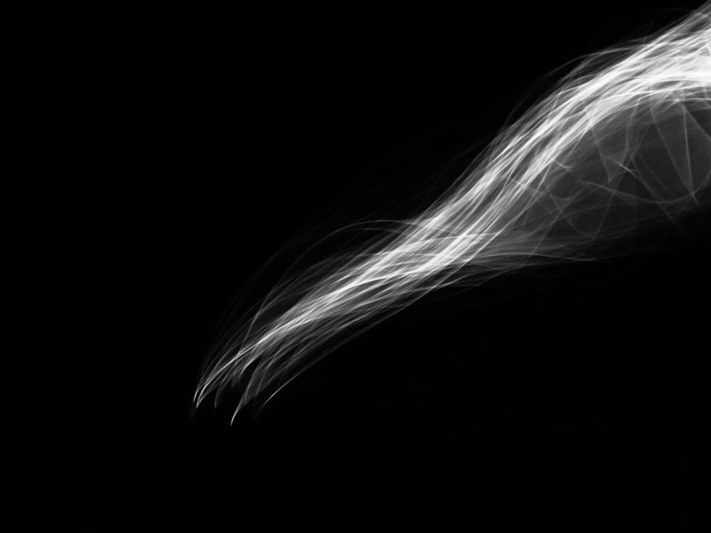 Glowing Abstract Curved Black And White Lines 12