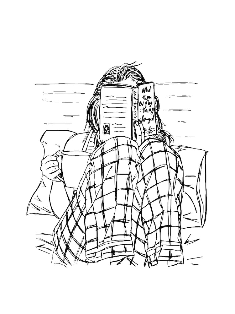 Reading In Bed Line