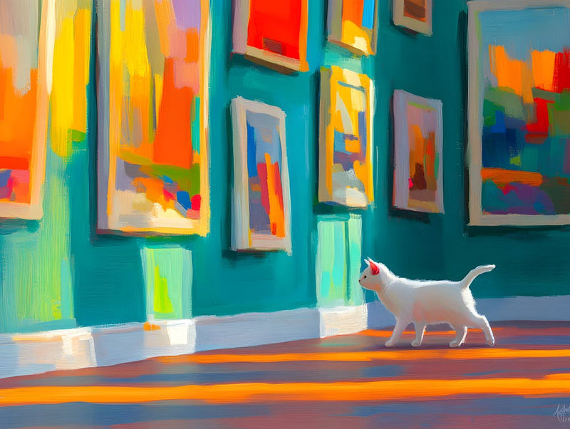 Curious Cat In The Gallery