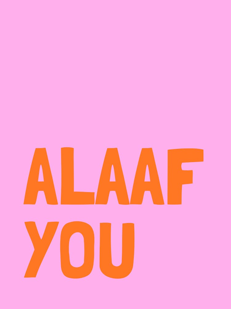 Alaaf you, rosa orange
