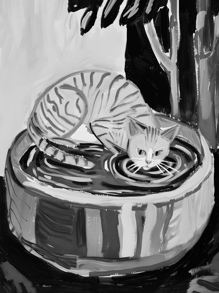 Katze in einer Schale 1