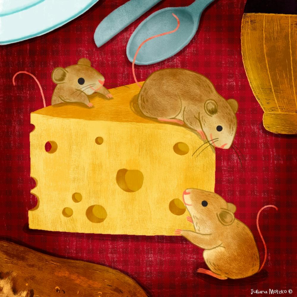 Mice And Cheese Square