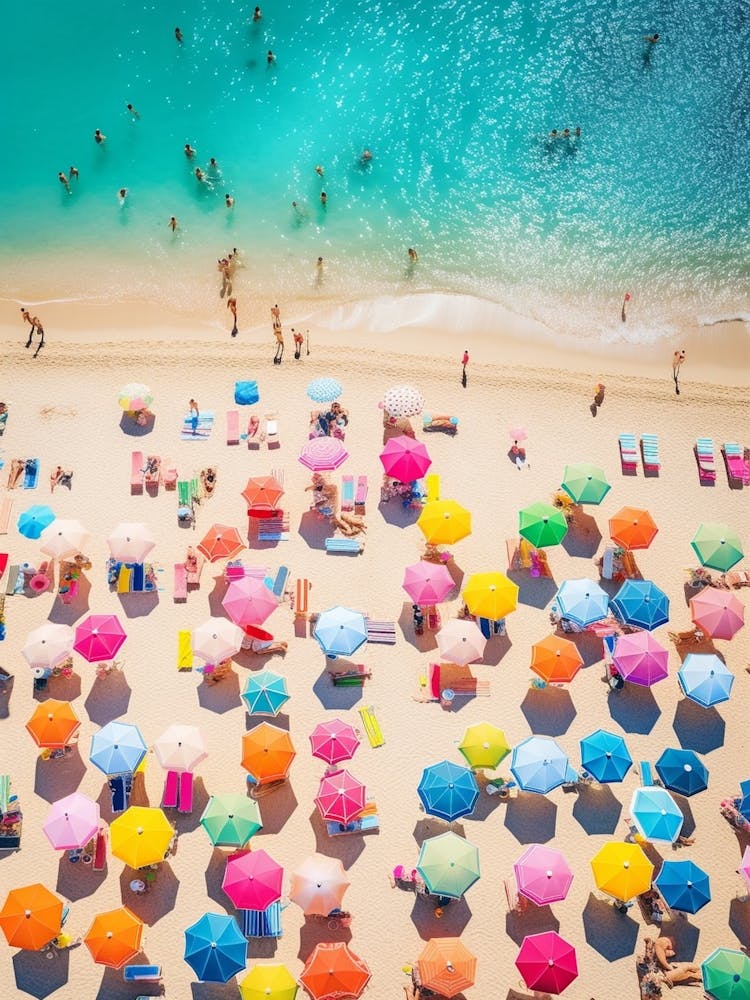 Aerial View Miami Beach High Summer 3