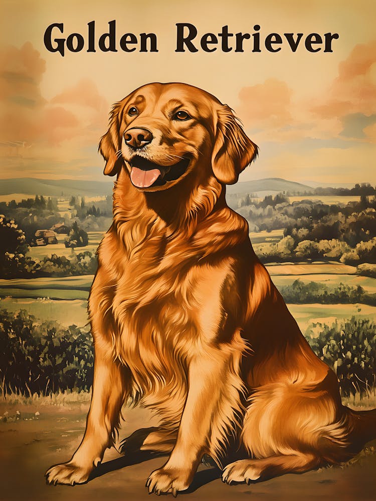 Golden Retriever Vintage