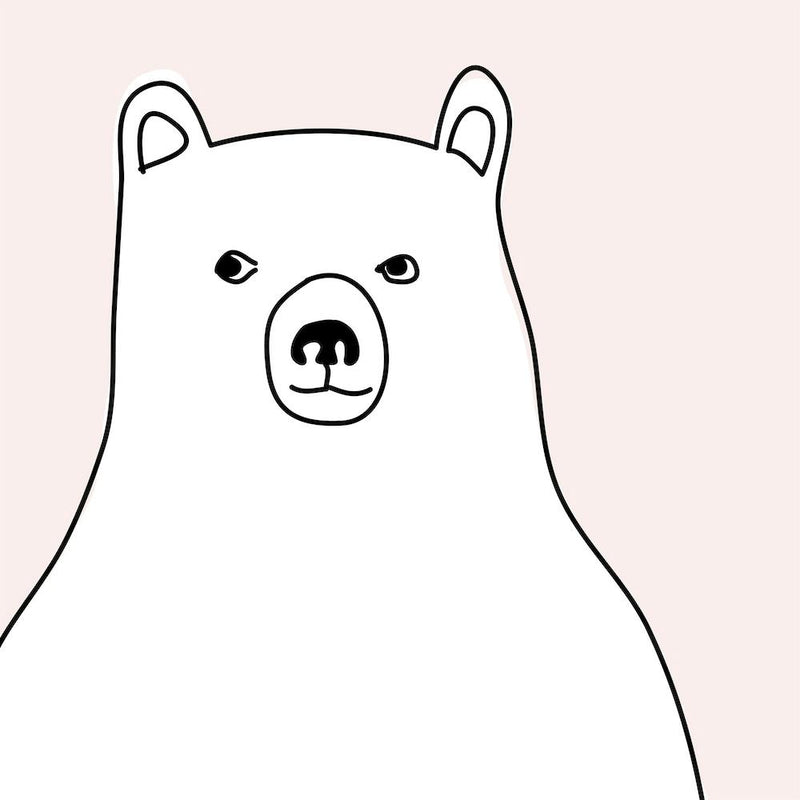 Bear in a Pink Square