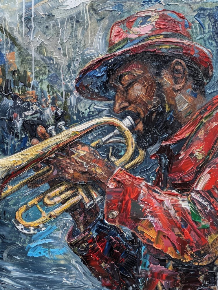 Trumpeter In New Orleans