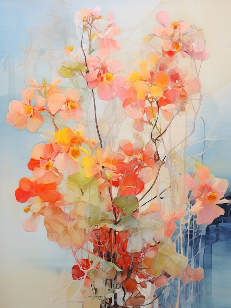 Abstract Flower Painting Coral Bells 2