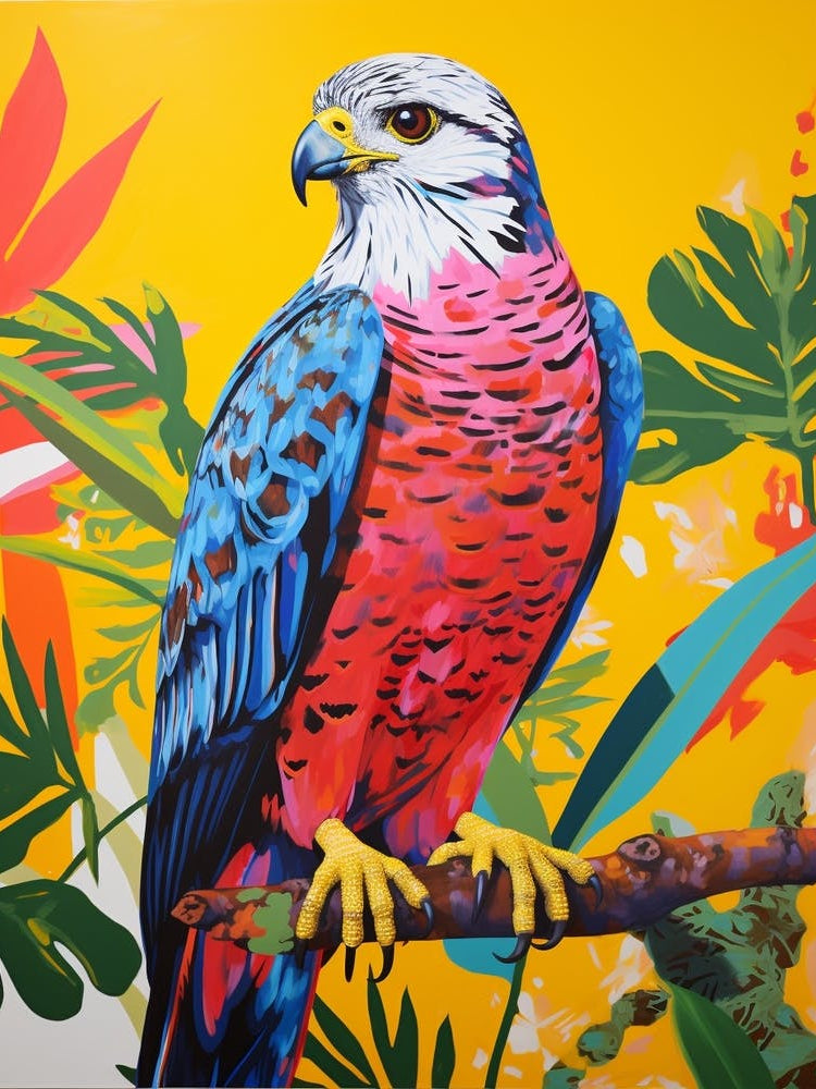 Colourful Bird Painting Falcon 6