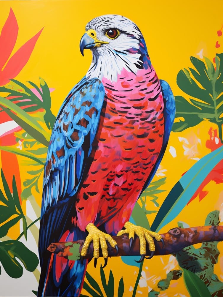 Colourful Bird Painting Falcon 6
