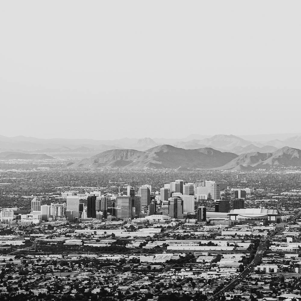 Black And White City View