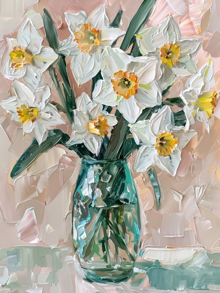 A World Of Flowers Daffodil 4 Painting