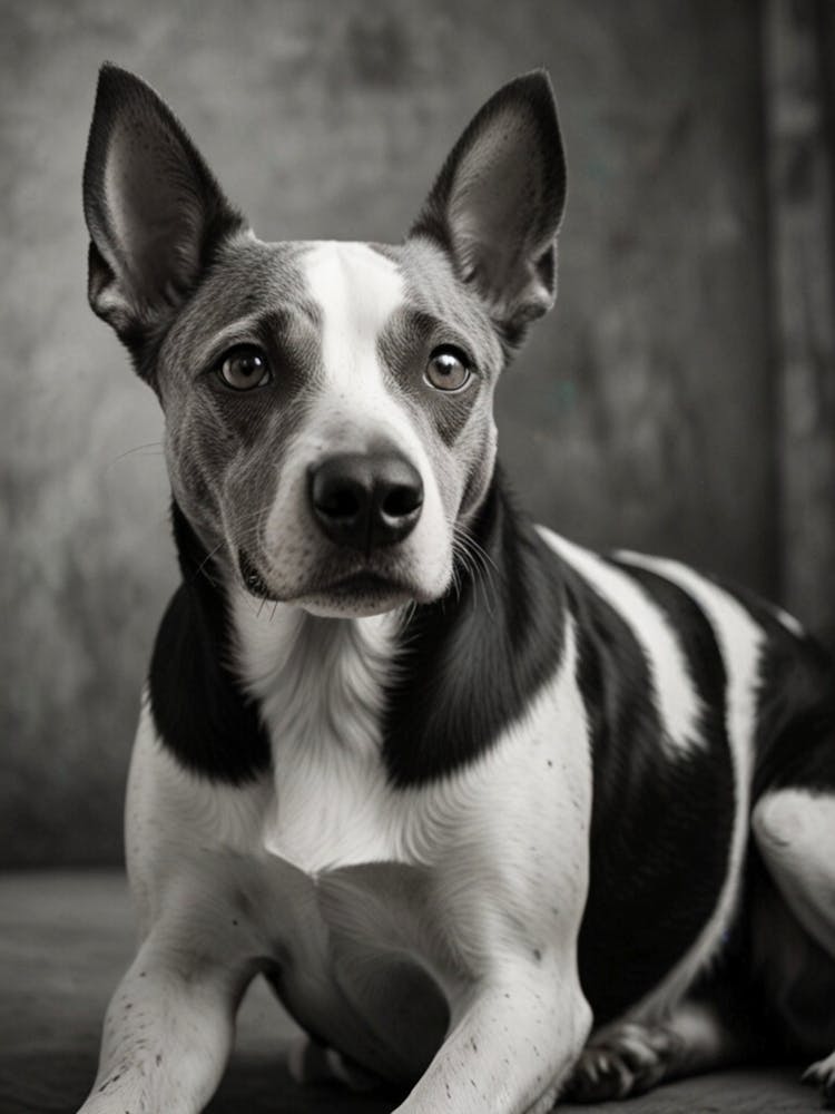 Black And White Dog Portrait 1