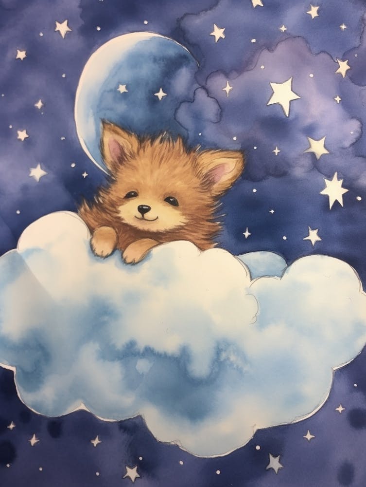 Baby Wolf 1 Sleeping In The Clouds