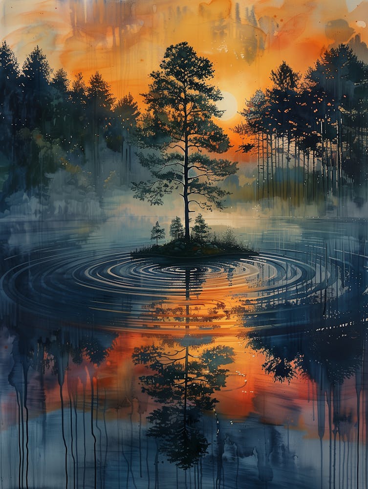 Sunrise In The Forest