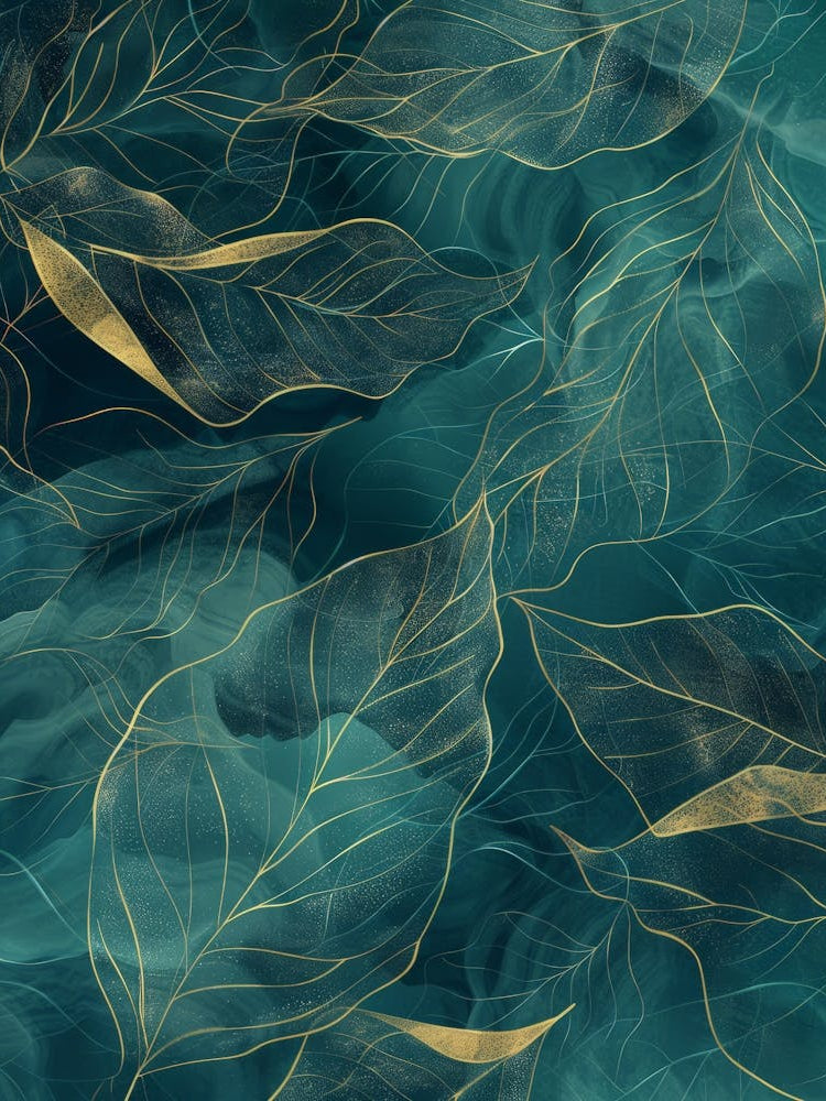 Gold Leaves On The Water
