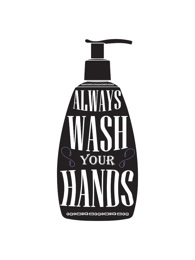 Wash Your Hands Bottle Silhouette