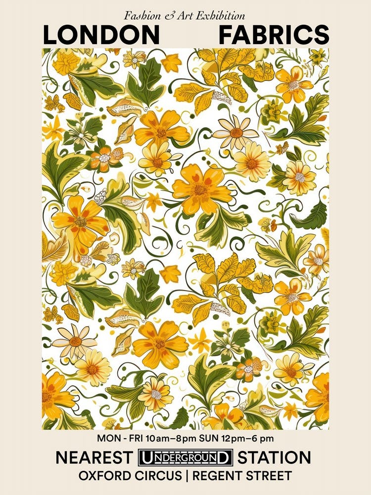 Poster Blossom Bounty London Fabrics Floral Pattern 3