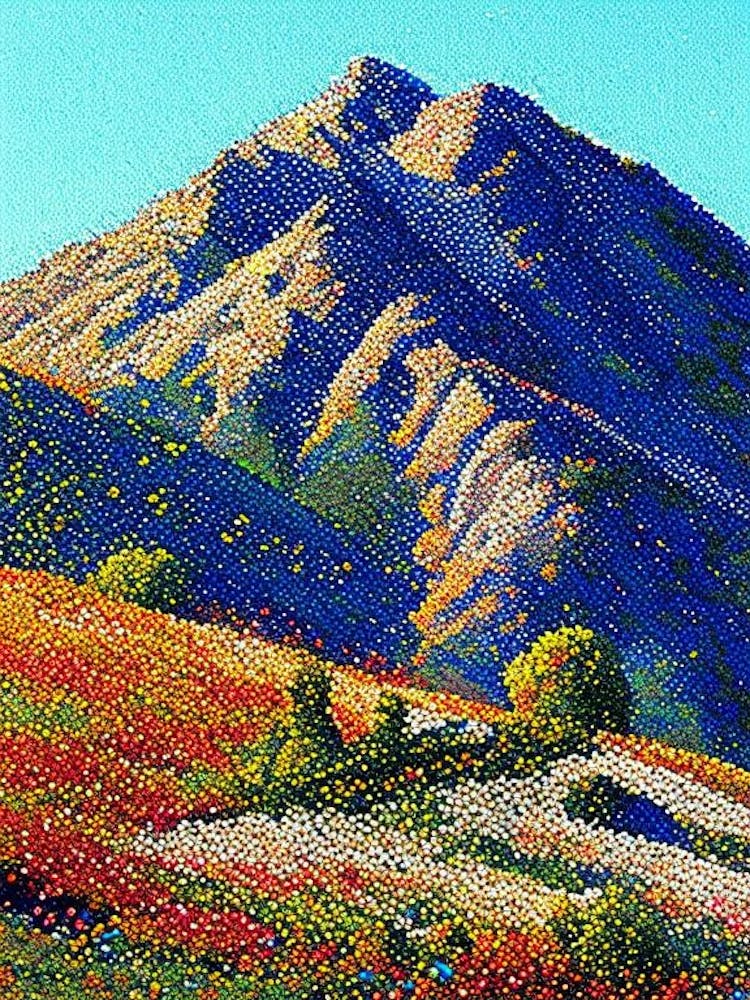 Pyrénées Nationalpark Frankreich Pointillismus