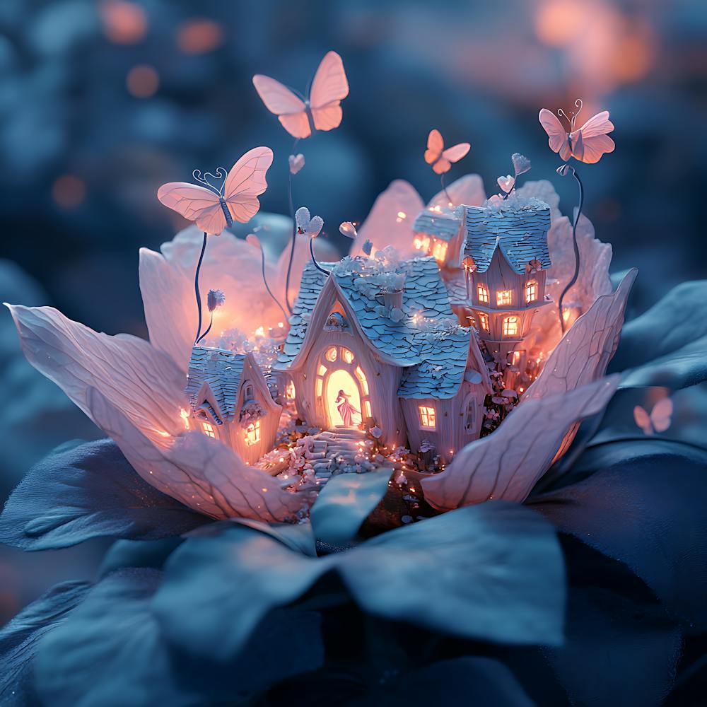 Enchanted Fairy Village in Flower 2