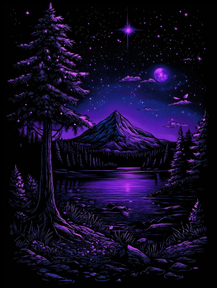 Purple Night Sky 1