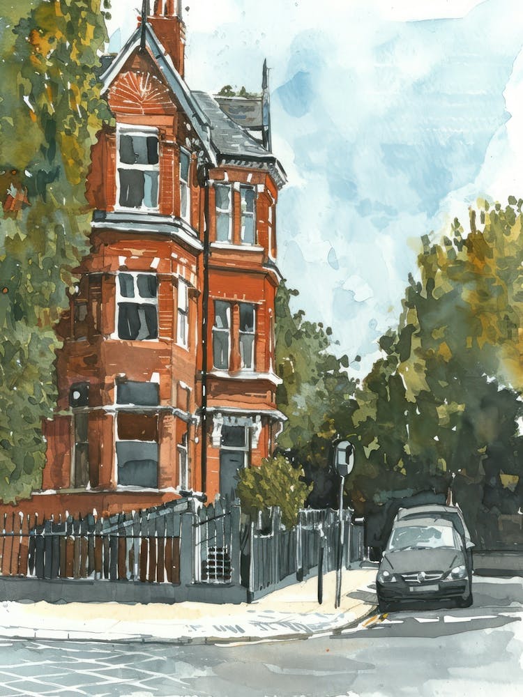Kensington And Chelsea London Borough   Street Watercolour 7