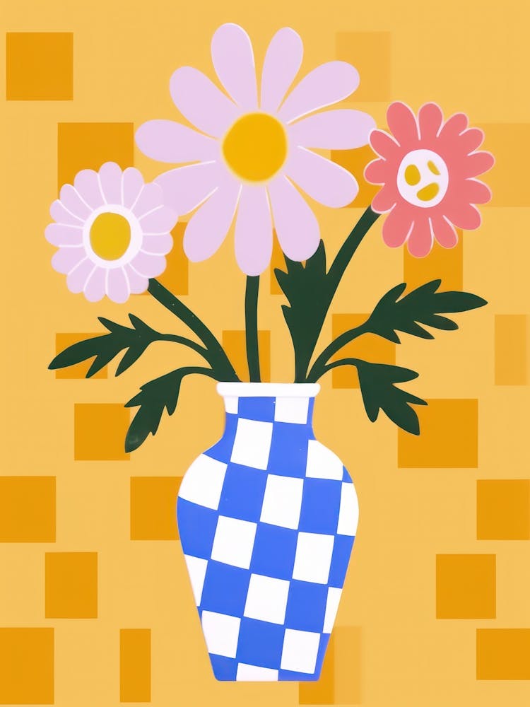 Wild Flowers Blue Tones In Vase 3