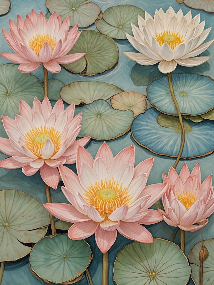 Pink Water Lilies