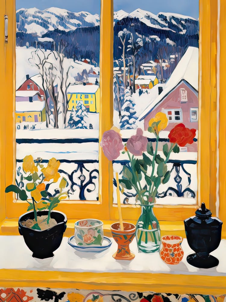 The Windowsill Of Banff   Canada Snow Inspired By Matisse 3
