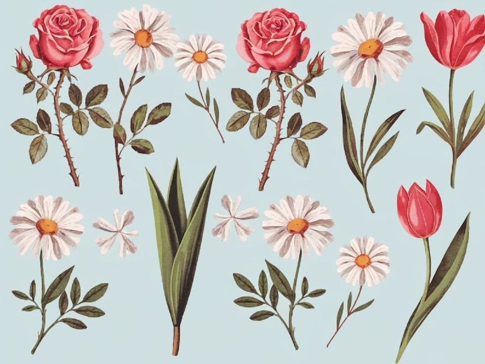 Vintage Garden Collection - Classic Floral Pattern