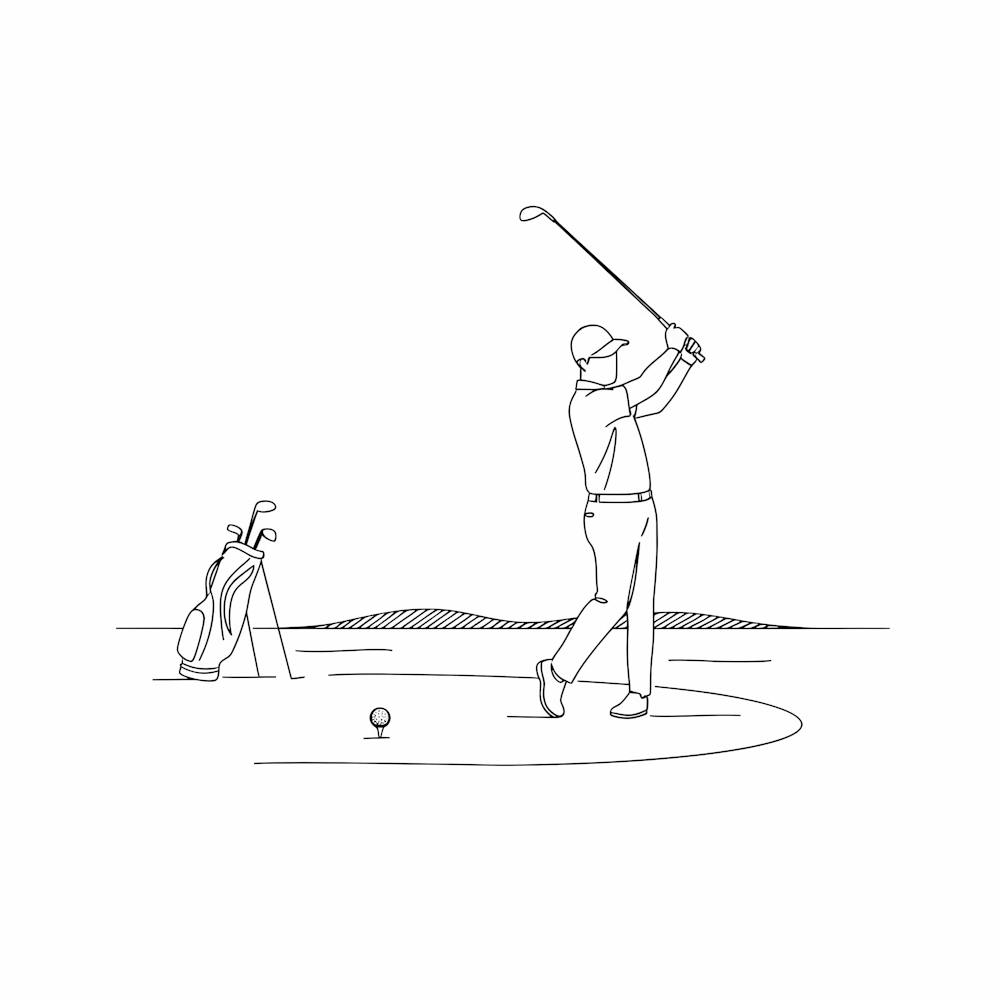 Golfspieler beim Schwung 4
