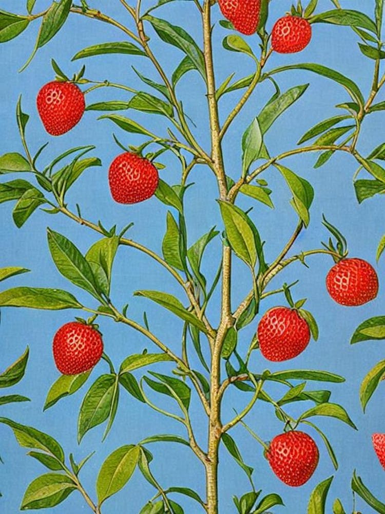 Fraise Fruit Botanique Vintage