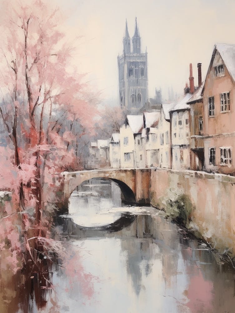 Dreamy Winter Painting Canterbury United Kingdom 2