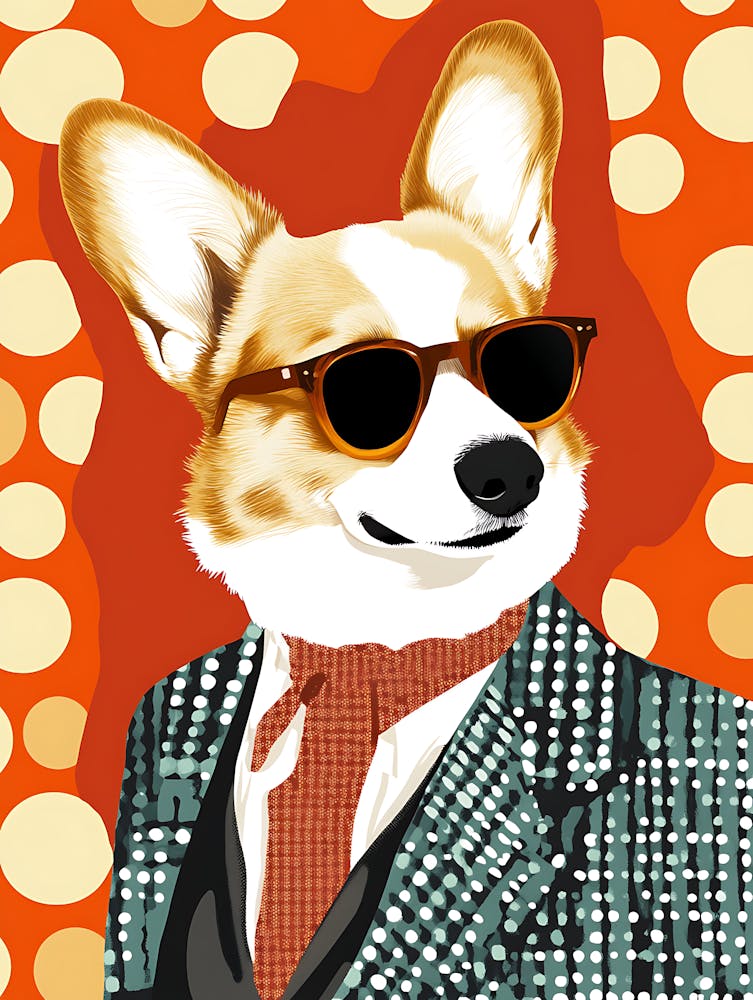 Super Cool Corgi Illustration Pop 3