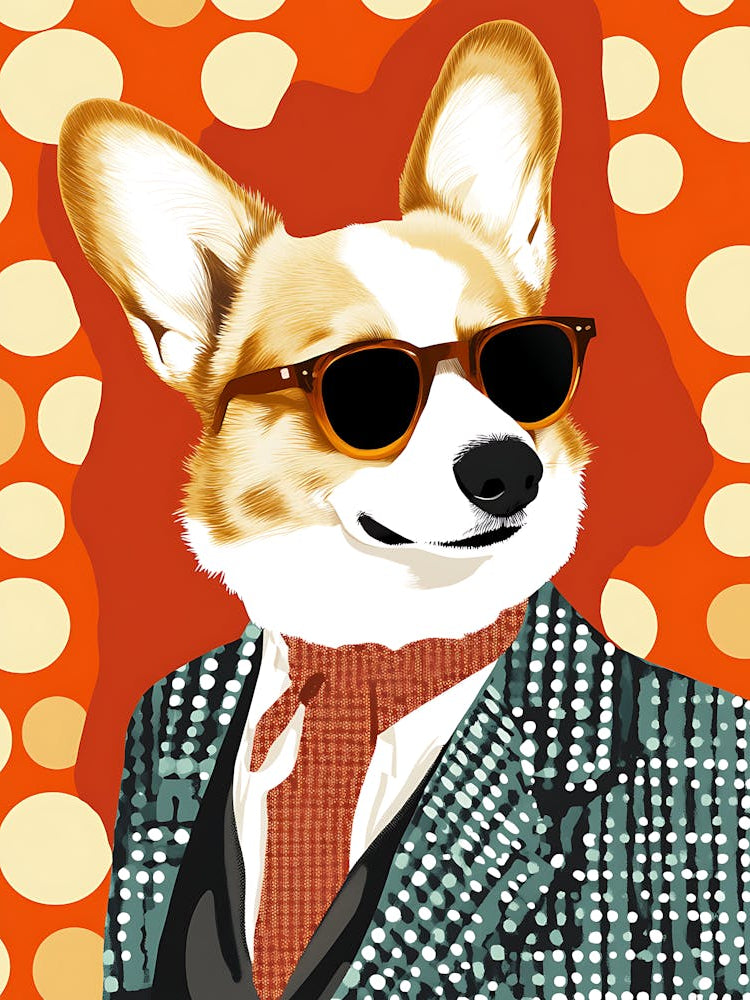 Super Cool Corgi Illustration Pop 3