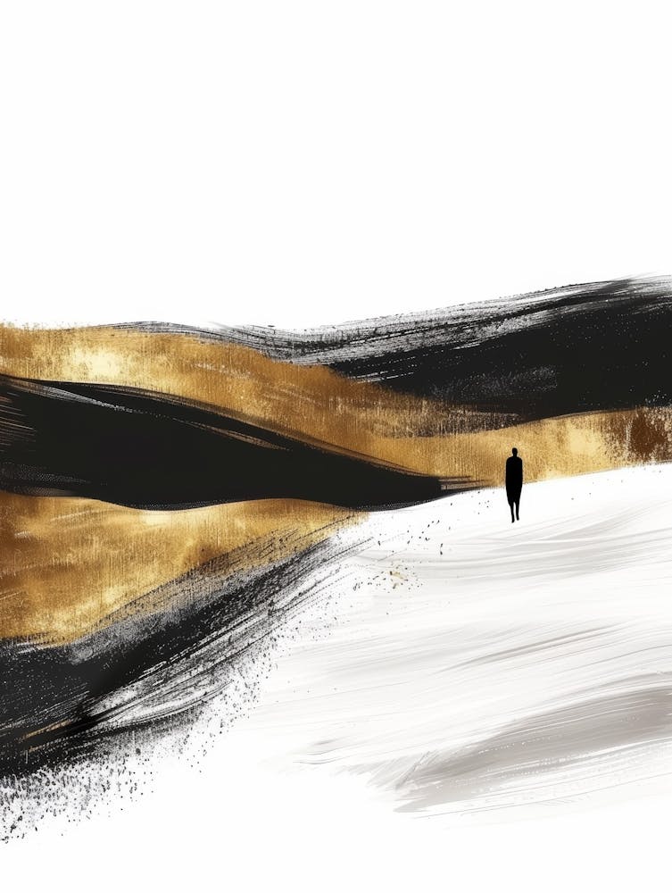 Gold And Black Canvas Print 24